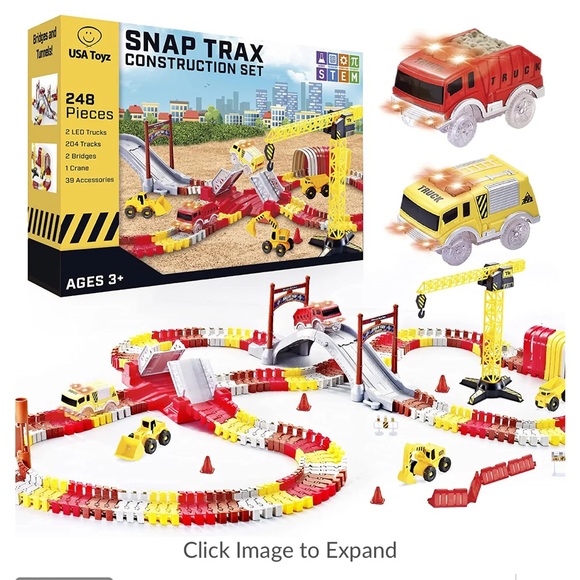 Snap Trax Construction Set, Flexible Car Track - Picture 1 of 10
